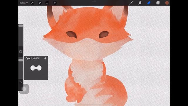 Watercolor Fox In Procreate Tutorial смотреть онлайн