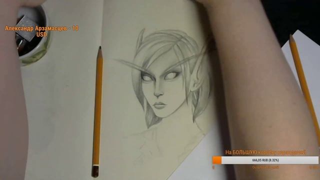 Рисую эльфийку из игры World of Warcraft смотреть онлайн