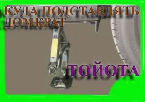 Куда подставляется домкрат на Тойота Аурис 2008 г