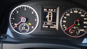 vw tiguan 2.0 TDI холодный старт (запуск) -25С. Запуск дизеля. Заводим в мороз.