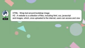 HTML : Wrap text around bootstrap image