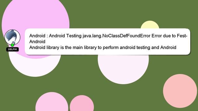 Android : Android Testing java.lang.NoClassDefFoundError Error due to Fest-Android смотреть онлайн