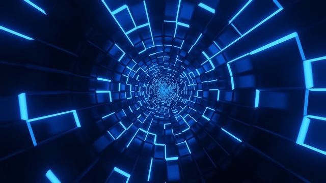 Blue Tunnel Abstract Background Video Loop - Geometric Pattern - Motion Grafics Metallic Texture 4k смотреть онлайн
