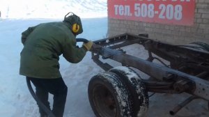 Пескоструй рамы Газели