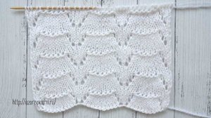 Ажурный волнистый узор спицами, мастер класс.mp4