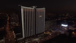 Освещение отеля Marriott в Краснодаре