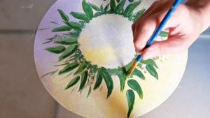 Как нарисовать цветы быстро и просто акриловыми красками?Букет роз?