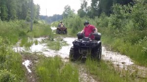 Стелс Гепард 650 Трофи .Покатушки  с Гризликами по лужам и каке. Квадроперцы.
