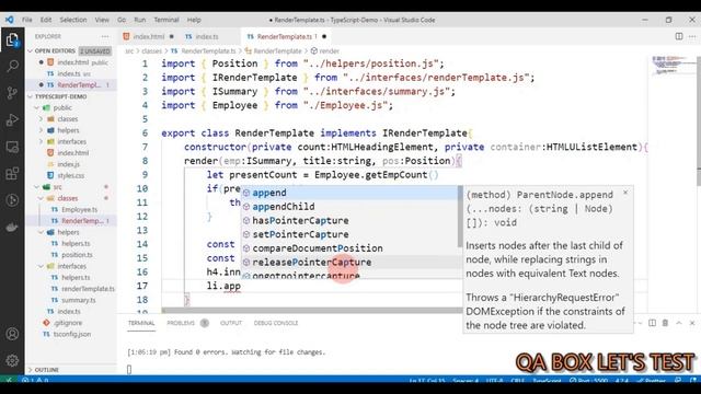 Part 18 - TypeScript - Static Member and Render an HTML Template