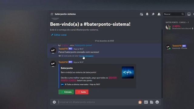 Sistema de baterponto (Discord.js v14 - Slash) - #2
