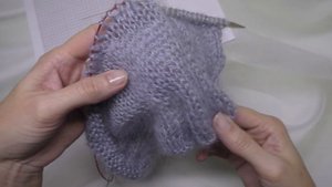 Объемный шарф с косами из мохера. Схема узора. Подробный мастер- класс.