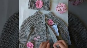 Летний кардиган для девочки обзор #видео_мк вяжем спицами реглан сверху