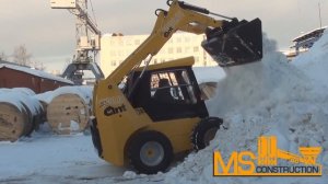 Минипогрузчик ANT-1000 (Россия) с ковшом и отвалом. МС-партс