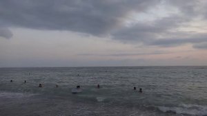 Пляж санатория "Тихий Дон" в Лазаревском. Вечернее купание. Август 2015 Lazarevskoe SOCHI RUSSIA