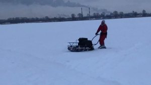 Закрепляем лыжные навыки за мото буксировщиком