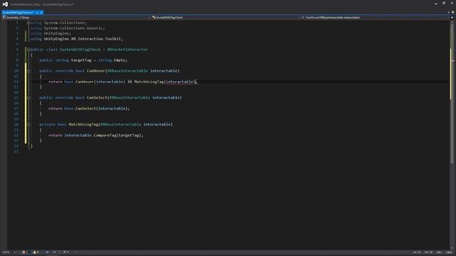 Socket with Tag Check for Unity XR смотреть онлайн