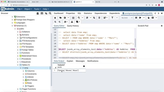 [Live Demo] Query JSON Data In Postgres Database | JSONB Data Type In Postgresql смотреть онлайн