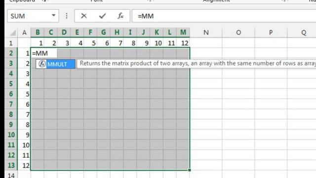 Excel - Multiplication Table with MMULT: Podcast #1732 смотреть онлайн