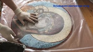 Мозаичная икона, процесс создания и монтажа.