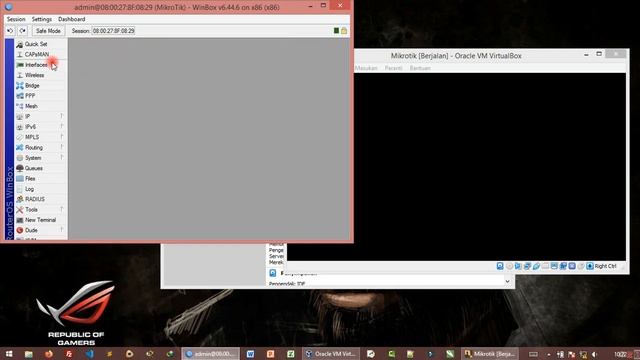 Connecting MIkrotik ISO 6.4 Virtual Box to Winbox. смотреть онлайн