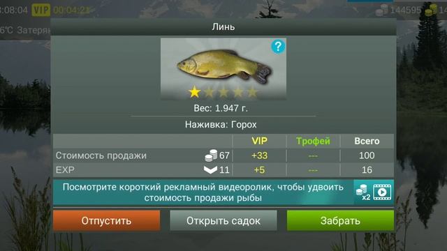 38) My Fishing World Линь обыкновенный без прилова!?