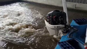 Evinrude E-Tec 150 Start Up, Tank Test, 2006 Bay Master 18, Motor is 2011
