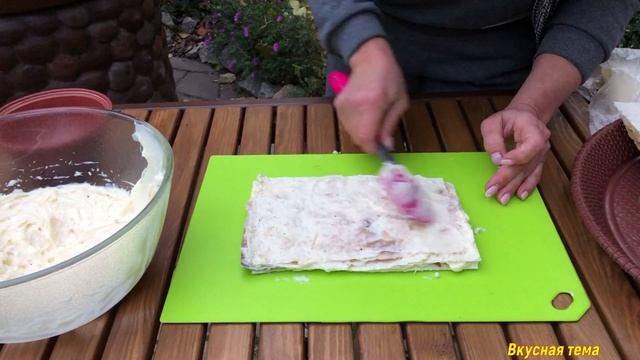 НАПОЛЕОН из ЛАВАША. Нежный ,вкусный и ОЧЕНЬ много слоев!! НИКТО не догадается!!! #наполеонизлаваша