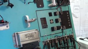 Самодельный стенд-конструктор ЭСУД  для обучения автоэлектриков