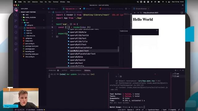 Testando aplicações React com Jest & Testing Library - Decode #012 смотреть онлайн
