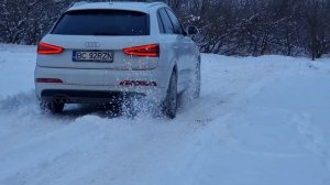 Audi Q3 2013 177hp Stronic Quattro winter test | ESC OFF