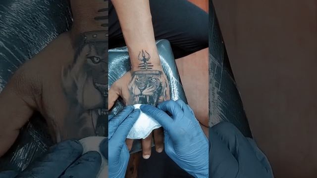 lion tattoo done by me like and subscribe to more videos #tattoolover #viral #trending #shorts