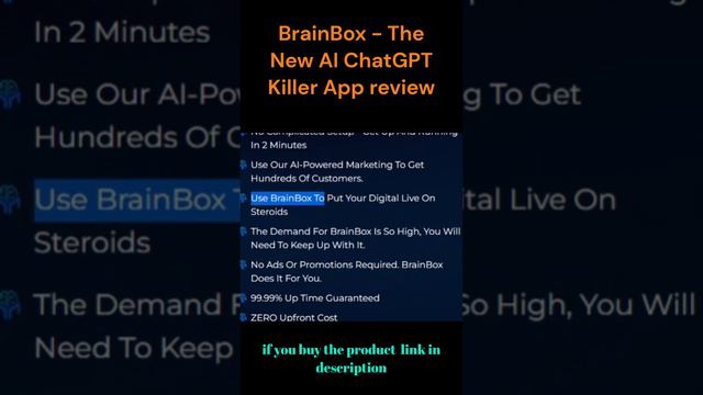 brainbox review-Create Your Own Profitable AI Business With Our Revolutionary Hard-Coded AI App.