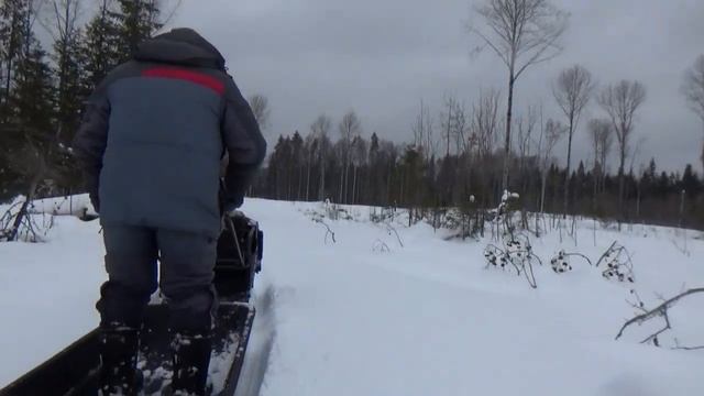 Озеро Лохотское  Катаемся на мотособаке