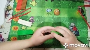 Лепим из пластелина кактуса из игры Plant vs Zombies