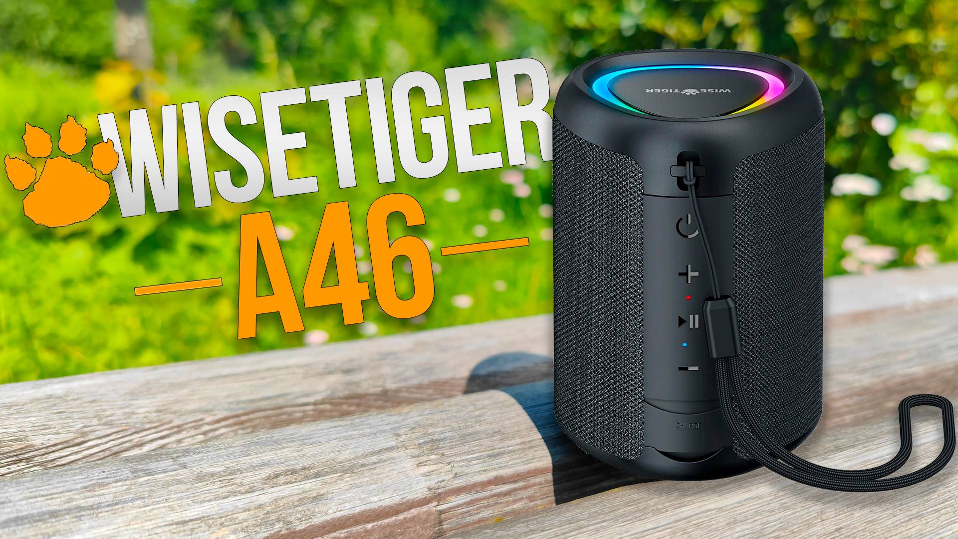 ЛУЧШАЯ ДЕШЁВАЯ Колонка WISETIGER A46 - ВСЕГО ЗА 1000 РУБЛЕЙ с RGB Подсветкой и Защитой от Воды!