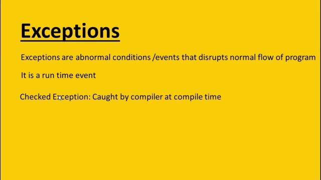 Exception Vs Error | Java