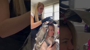 Мелирование на кудрявые волосы. В конце укладка «кудрявый метод»