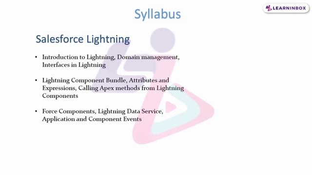 LIB Salesforce Course Intro | Salesforce Syllabus | prerequisite | learninbox