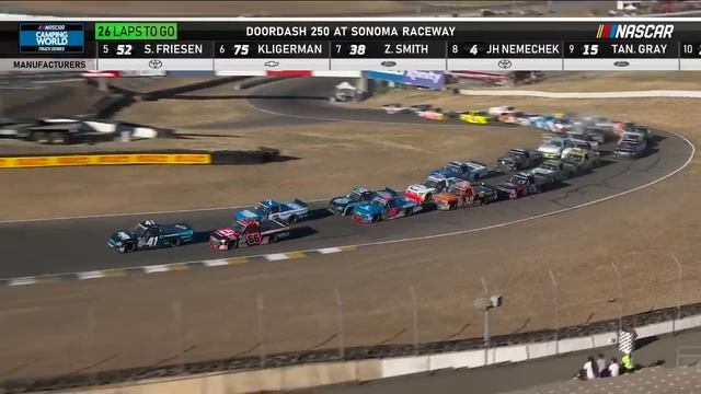 Wild wreck sends NASCAR Trucks into Overtime at Sonoma | Extended Highlights смотреть онлайн