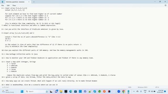 Core Java Interview Experience |Java8 Collection Array String Coding Interview Question Answers 202