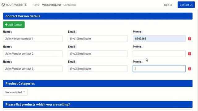 Vendor Signup Website Odoo смотреть онлайн