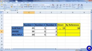 Excel Formula SUBTRACT DIVIDE MULTIPLY