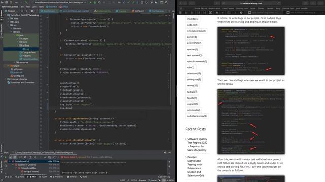 Log4j for Selenium Maven IntelliJ on MAC