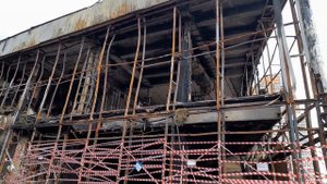 Санкт-Петербург. Кинотеатр "Слава". После пожара(1.10.2023).