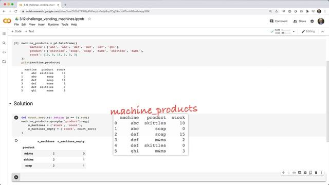 Python Pandas For Your Grandpa - 3.12 Challenge: Vending Machines смотреть онлайн