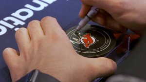 WATCH NJ Devils Patrik Elias, Nico Hischier & Will Butcher sign autographs for Fanatics