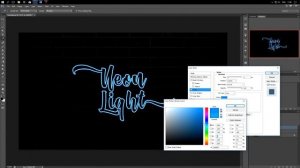 Tutorial: How to make Neon Light Text Effect in Photoshop (Eng/Rus Sub)