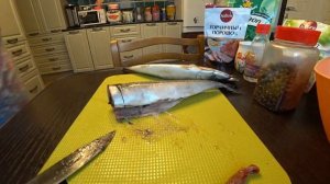 Вкуснейшая малосольная скумбрия в горчичной заливке