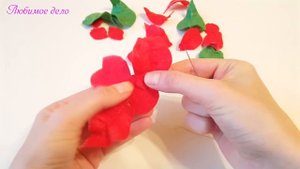 Цветок Пуансетия из фетра своими руками!