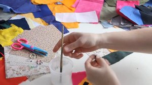 3 простых идеи аппликаций из ткани для детей _ Простые поделки из ткани для детей в детский сад.mp4